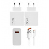 120W GaN Cestovná nabíjačka Xiaomi MDY-14-EE USB-A + USB-C 6A dátový kábel biela farba