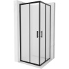 Mexen Rio štvorcová sprchová kabína 80 x 80 cm, mrazená, čierna - 860-080-080-70-30