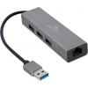 Gembird USB AM Gigabit network adapter with 3-port USB 3.0 hub A-AMU3-LAN-01