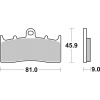 SBS Bremsbelag 778HF (Satz pro Scheibe) Street Ceramic