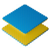 Sportago Tatami Taekwondo podložka 100x100cm žltá-modrá vzor 2 - 4 cm