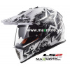 Prilba LS2 MX436 Pioneer Chaos biela/ čierna