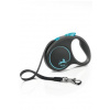 Vodítko FLEXI Black Design S pásik 5m / 15kg modrá NEW