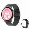 Bomba Smart hodinky ES055 - NFC, GPS, športové funkcie + remienok naviac Farba: Čierna ES055_METAL-BLACK_WITH-EXTRA-STR
