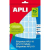 Ručne popisovateľná etiketa APLI 25x40 mm, zaoblené rohy, zelená 128 kusov (LCA2757) APLI