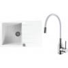Set Alveus (dřez Cadit 20 White 11 + baterie Mintas Bílá/Chrom) SETA25091