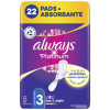 ALWAYS Platinum Night veľkosť 3 menštruačné vložky s krídelkami 22 ks