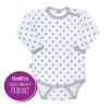 Dojčenské body New Baby Classic II sivé s hviezdičkami - Sivá - 86 (12–18m)