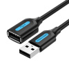 Predlžovací kábel USB 2.0 samec - samica Vention CBIBJ, 5 m (čierny) 35051