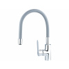 BALLETTO Batéria stojanková, flexibilné horné rameno šedé, 550mm, 35mm, lesklý chróm, BALLETTO 81121