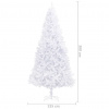 vidaXL Osvetlený umelý vianočný stromček s guľami, LED 300 cm, biely - Biela - 275003-291730