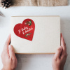 Vianočné nálepky srdiečko- Z lásky k tradícii-2 Materiál: Matný foto samolepiaci papier