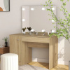 zahrada-XL Toaletný stolík s LED svetlami 110x55x145 cm MDF dubový 331553