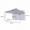 Ikonka LUARO záhradný pavilón párty stan komerčný altánok 3x3m čierny