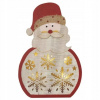 EMOS 5 LED drevený Santa 30 cm 2x AAA vnútorná teplá biela DCWW24