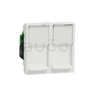 Schneider Electric Unica Dátová zásuvka 2xRJ45 Kat.6 STP, 2 moduly, Biela