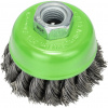 Bosch Miskovitá kefa pre uhlové brúsky ušľachtilá oceľ spletaný drôt 65 mm hrúbka 0,35 mm 2608622104