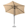 DEMA Alu slnečník so solárnym LED osvetlením 270 cm Triest, béžový