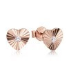 MINET JMAS0325RE00 - MINET Decentní rosegold stříbrné náušnice srdíčka se zirkony