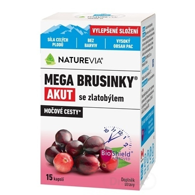 Swiaa Naturevia Mega Brusnice Akut 500 mg 15 kapsúl