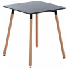 Design-Shop Stôl drevený Viborg 60 natura čierna 75 x 60 x 60 cm