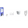 Geberit Duofix - set - montážna sada + Sigma 20 tlačidlo + Laufen Pro Rimless + sedadlo + izolácia