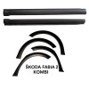 Plastové lemy + prahy Škoda Fabia 2 Kombi 2007-2014 PSK (jemný desén - kvalitní provedení)