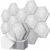 AKUSTICKÉ PANELY ODHLUČŇOVACIE HEXAGON ŠEDÉ SAMOLEPIACE 12 KS 28X24X1