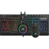 Marvo CM305, RGB sada klávesnice s hernou myšou a slúchadlami, CZ/SK, herná, membránová typ drôtová (USB), čierna, RGB podsvietená CM305 CZ/SK