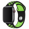 AW Športový remienok na Apple Watch - Čierno-zelený Veľkosť / Rozteč: 38/40/41/42mm, Dĺžka remienka: Dámsky - S/M (12 - 18cm), Farba: Čierno-zelený IR-AWSPRT39