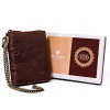 Peňaženka - Peterson Peterson Wallet Prírodná koža hnedá PTN N4C-08-HWM-1292-Men's Product (Peterson pánska peňaženka s koženým motocyklom RFID)