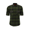 OS TRACHTEN pánska košeľa , zelená károvaná + brošňa diviak 2XL