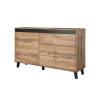 Cama Meble Komoda NORD, dub wotan/antracyt