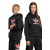 Detská mikina adidas Originals čierna farba, s kapucňou, s potlačou, JV8650 146