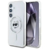 KARL LAGERFELD puzdro pre SAMSUNG S25 KLHMS25SHLSCHH (Magnetic IML Metal Choupette Head) biele