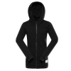ALPINE PRO LOKKO ČIERNA DETSKÁ BAVLNENÁ MIKINA 104-110