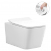 CERANO - Závesná WC misa Forte + UF sedátko, Rimless - biela lesklá