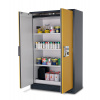 Protipožiarna skriňa na nebezpečné látky asecos Select W-123-O, 3x vložná polica, žlté dvere, One To