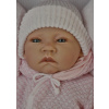 Realistické miminko holčička Boženka v růžovém overalu od firmy Berjuan ze Španělska (Newborn 45 cm)