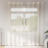 vidaXL voálové závesy s priechodkami 2 ks krémové 140x225 cm - Krémová - 252371-268052