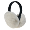 Clayre & Eef Biele skladacie chlpaté klapky na uši - Ø 14cm - one size - Clayre & Eef