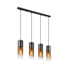 Luster Globo 21000-4HG ANNIKA 4xE27 25 W čierny/sklo meď