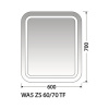 Zrkadlo do kúpeľne Intedoor Wave 60x70 cm WA5 ZS 60/70 TF