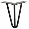 Nábytková noha kovová Hairpin Loft čierna, výška 15 cm, 3 tyče fi10