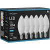 Mexen Nova 6x Žiarovka LED E14, C37, 10W, Studená - 6500K, 1055 lm - L102-E14-1065-01x06