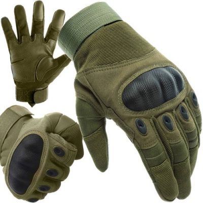 Iso Trade Taktické rukavice XL - kaki Trizand 21772 5904576552763