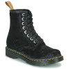 Dr. Martens Polokozačky VEGAN 1460 BLACK VELVET Čierna