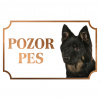 Chodský pes - Kovová tabuľka POZOR PES