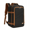 Univerzálny kabínový batoh KONO BPK2531 - čierno-hnedý - 20L - 25x20x40 cm