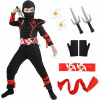 Kostým pre chlapca- Ninja Tutuu kostým 122-128 (Black Ninja Outfit Samurai Accessories 122-128)